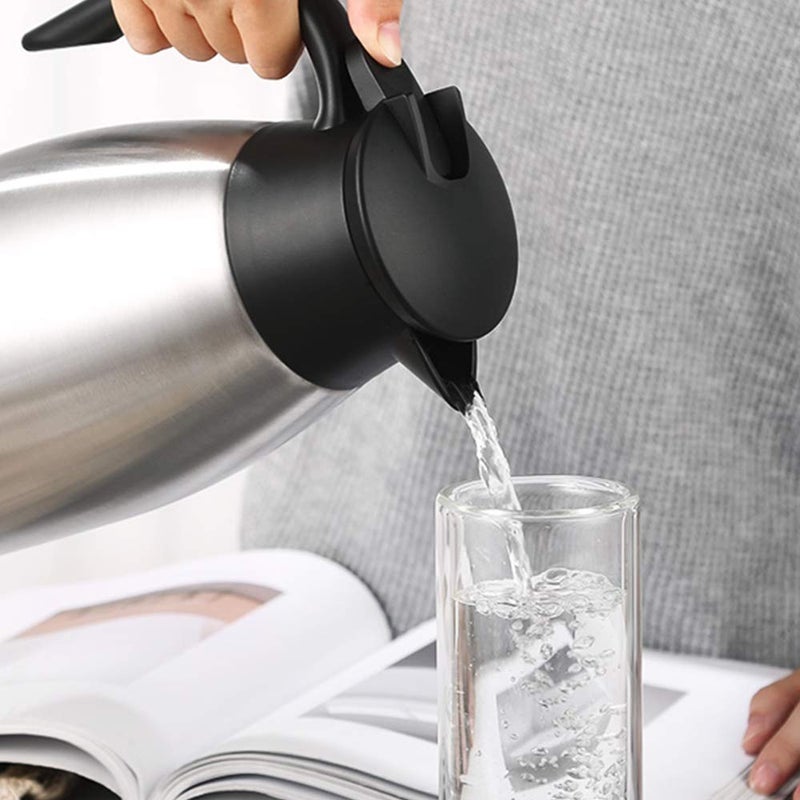 GearRoot 68oz Coffee Carafe Airpot Insulated Coffee Urn Stainless Steel Vacuum Thermal Pot Flask for Coffee, Hot Water, Tea, Hot Beverage - Keep 12 Hours Hot, 24 Hours Cold - Image 4